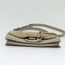 Chloe Fay Shoulder Bag Leather Greige Gold Auth BA4020-5