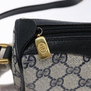 GUCCI GG Supreme Sherry Line Shoulder Bag PVC Navy Gold 89 02 018 Auth BA4022-10
