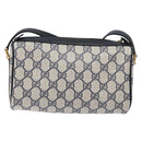 GUCCI GG Supreme Sherry Line Shoulder Bag PVC Navy Gold 89 02 018 Auth BA4022-2