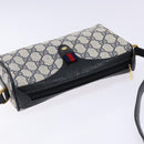 GUCCI GG Supreme Sherry Line Shoulder Bag PVC Navy Gold 89 02 018 Auth BA4022-6