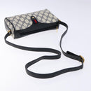 GUCCI GG Supreme Sherry Line Shoulder Bag PVC Navy Gold 89 02 018 Auth BA4022-7