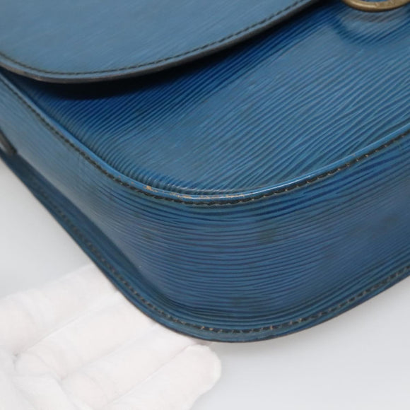 LOUIS VUITTON Epi Saint Cloud GM Shoulder Bag Toledo Blue M52195 LV Auth BA4032