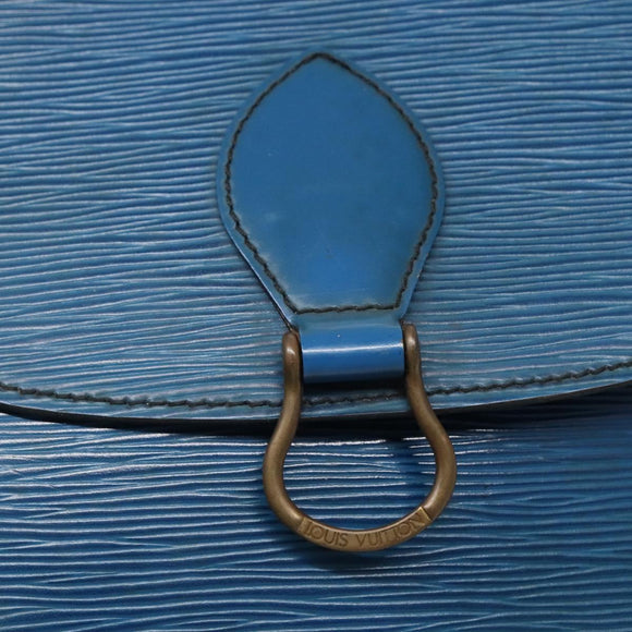 LOUIS VUITTON Epi Saint Cloud GM Shoulder Bag Toledo Blue M52195 LV Auth BA4032