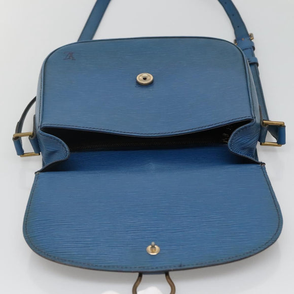LOUIS VUITTON Epi Saint Cloud GM Shoulder Bag Toledo Blue M52195 LV Auth BA4032
