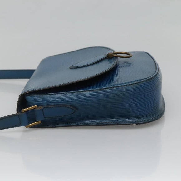 LOUIS VUITTON Epi Saint Cloud GM Shoulder Bag Toledo Blue M52195 LV Auth BA4032