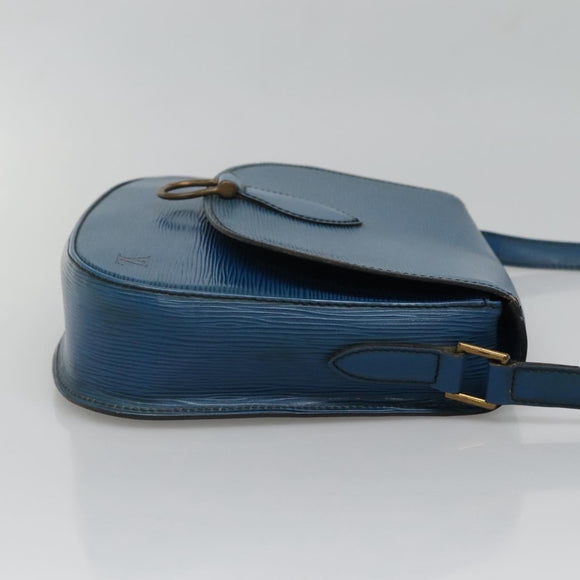 LOUIS VUITTON Epi Saint Cloud GM Shoulder Bag Toledo Blue M52195 LV Auth BA4032