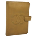CHANEL COCO Mark Day Planner Cover Caviar Skin Beige Gold CC Auth BA4033-1