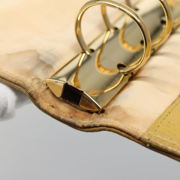 CHANEL COCO Mark Day Planner Cover Caviar Skin Beige Gold CC Auth BA4033