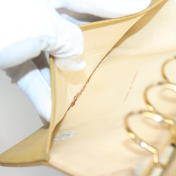 CHANEL COCO Mark Day Planner Cover Caviar Skin Beige Gold CC Auth BA4033