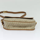 Christian Dior Honeycomb Canvas Shoulder Bag PVC Beige Gold Auth BA4036-5