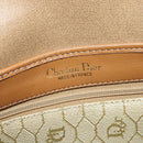 Christian Dior Honeycomb Canvas Shoulder Bag PVC Beige Gold Auth BA4036-18