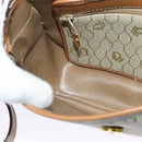 Christian Dior Honeycomb Canvas Shoulder Bag PVC Beige Gold Auth BA4036-20