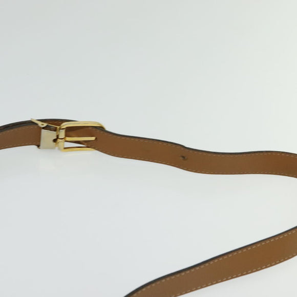 Christian Dior Honeycomb Canvas Shoulder Bag PVC Beige Gold Auth BA4036