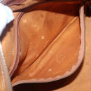 MCM Logogram Vicetos Boston Bag PVC Leather Brown Gold Auth BA4039-19