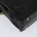 BALLY Quilted Chain Shoulder Bag Leather Black Gold Auth BA4040-12