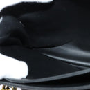 BALLY Quilted Chain Shoulder Bag Leather Black Gold Auth BA4040-19