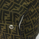FENDI Zucca Canvas Boston Bag Brown Black Auth BA4042-15