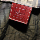 FENDI Zucca Canvas Boston Bag Brown Black Auth BA4042-18