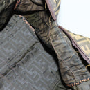 FENDI Zucca Canvas Boston Bag Brown Black Auth BA4042-19