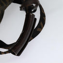 FENDI Zucca Canvas Boston Bag Brown Black Auth BA4042-7