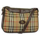 Burberrys Nova Check Shoulder Bag Canvas Beige Auth BA4043-1