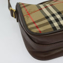 Burberrys Nova Check Shoulder Bag Canvas Beige Auth BA4043-9