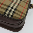 Burberrys Nova Check Shoulder Bag Canvas Beige Auth BA4043-14