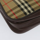 Burberrys Nova Check Shoulder Bag Canvas Beige Auth BA4043-15
