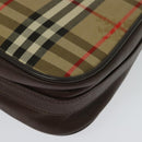 Burberrys Nova Check Shoulder Bag Canvas Beige Auth BA4043-16