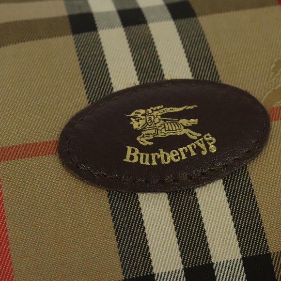 Burberrys Nova Check Shoulder Bag Canvas Beige Auth BA4043