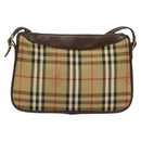 Burberrys Nova Check Shoulder Bag Canvas Beige Auth BA4043-2