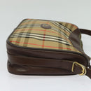 Burberrys Nova Check Shoulder Bag Canvas Beige Auth BA4043-4
