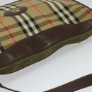 Burberrys Nova Check Shoulder Bag Canvas Beige Auth BA4043-6