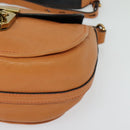 Chloe Elsie Shoulder Bag Leather Beige Gold Auth BA4046-14