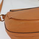 Chloe Elsie Shoulder Bag Leather Beige Gold Auth BA4046-15