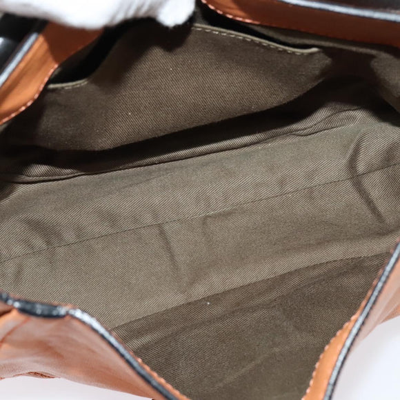 Chloe Elsie Shoulder Bag Leather Beige Gold Auth BA4046