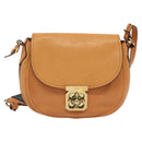 Chloe Elsie Shoulder Bag Leather Beige Gold Auth BA4046-13