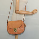 Chloe Elsie Shoulder Bag Leather Beige Gold Auth BA4046-22