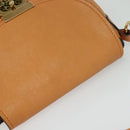 Chloe Elsie Shoulder Bag Leather Beige Gold Auth BA4046-6