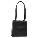 VALENTINO Shoulder Bag Leather Black Gold Auth BA4048-1