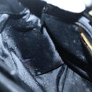 VALENTINO Shoulder Bag Leather Black Gold Auth BA4048-19