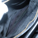 VALENTINO Shoulder Bag Leather Black Gold Auth BA4048-20