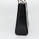 VALENTINO Shoulder Bag Leather Black Gold Auth BA4048-4