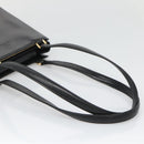 VALENTINO Shoulder Bag Leather Black Gold Auth BA4048-7