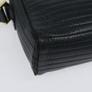 SAINT LAURENT Shoulder Bag Leather Navy Gold Auth BA4049-15