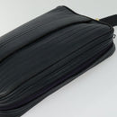 SAINT LAURENT Shoulder Bag Leather Navy Gold Auth BA4049-6