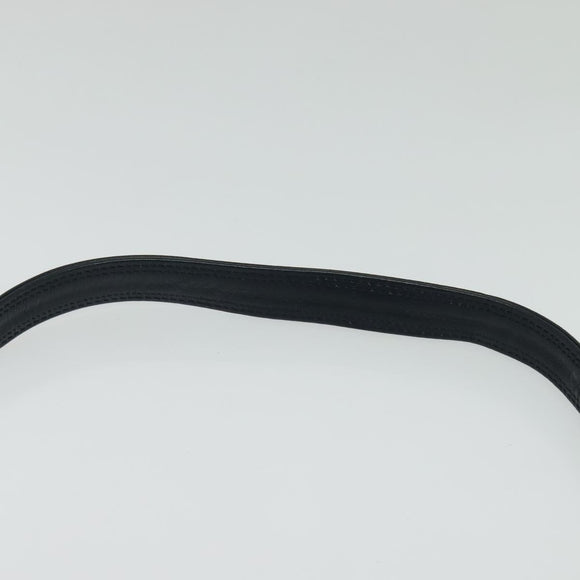 SAINT LAURENT Shoulder Bag Leather Navy Gold Auth BA4049