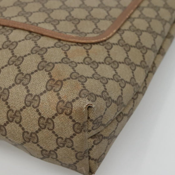 GUCCI GG Supreme Web Sherry Line Tote Bag PVC Beige Red 39 02 003 Auth BA405