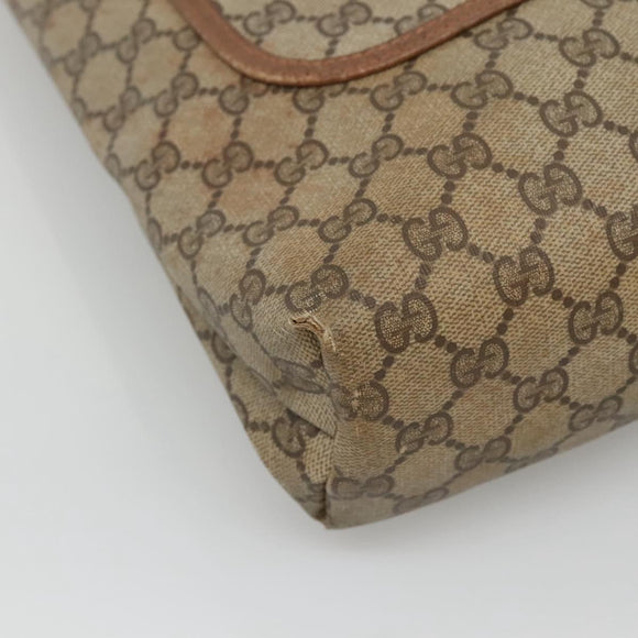 GUCCI GG Supreme Web Sherry Line Tote Bag PVC Beige Red 39 02 003 Auth BA405