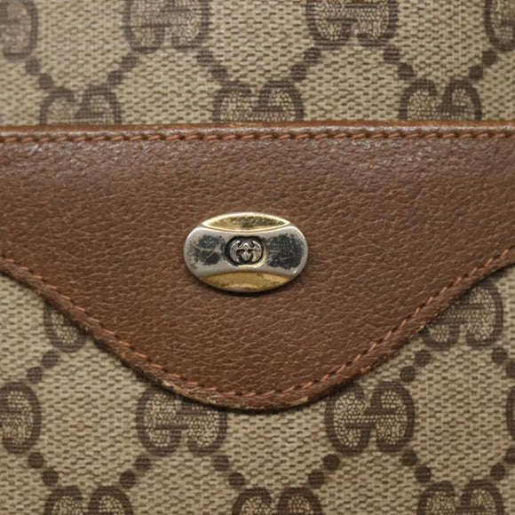 GUCCI GG Supreme Web Sherry Line Tote Bag PVC Beige Red 39 02 003 Auth BA405